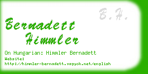 bernadett himmler business card